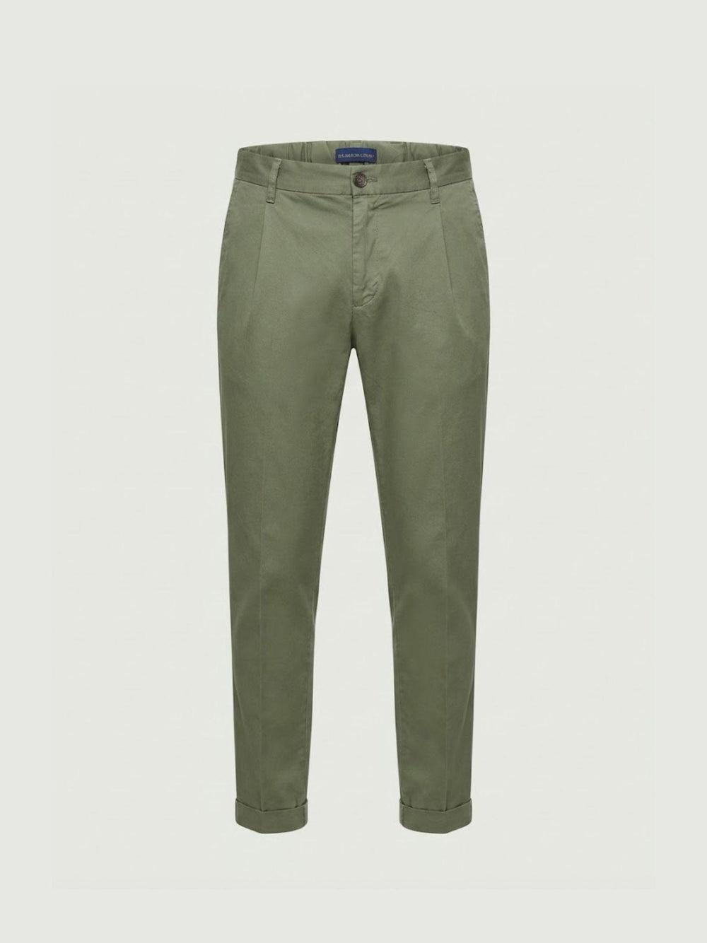 Pantalone con pinces in cotone salvia 7676GB SALVIA ANDREA MORANDO 