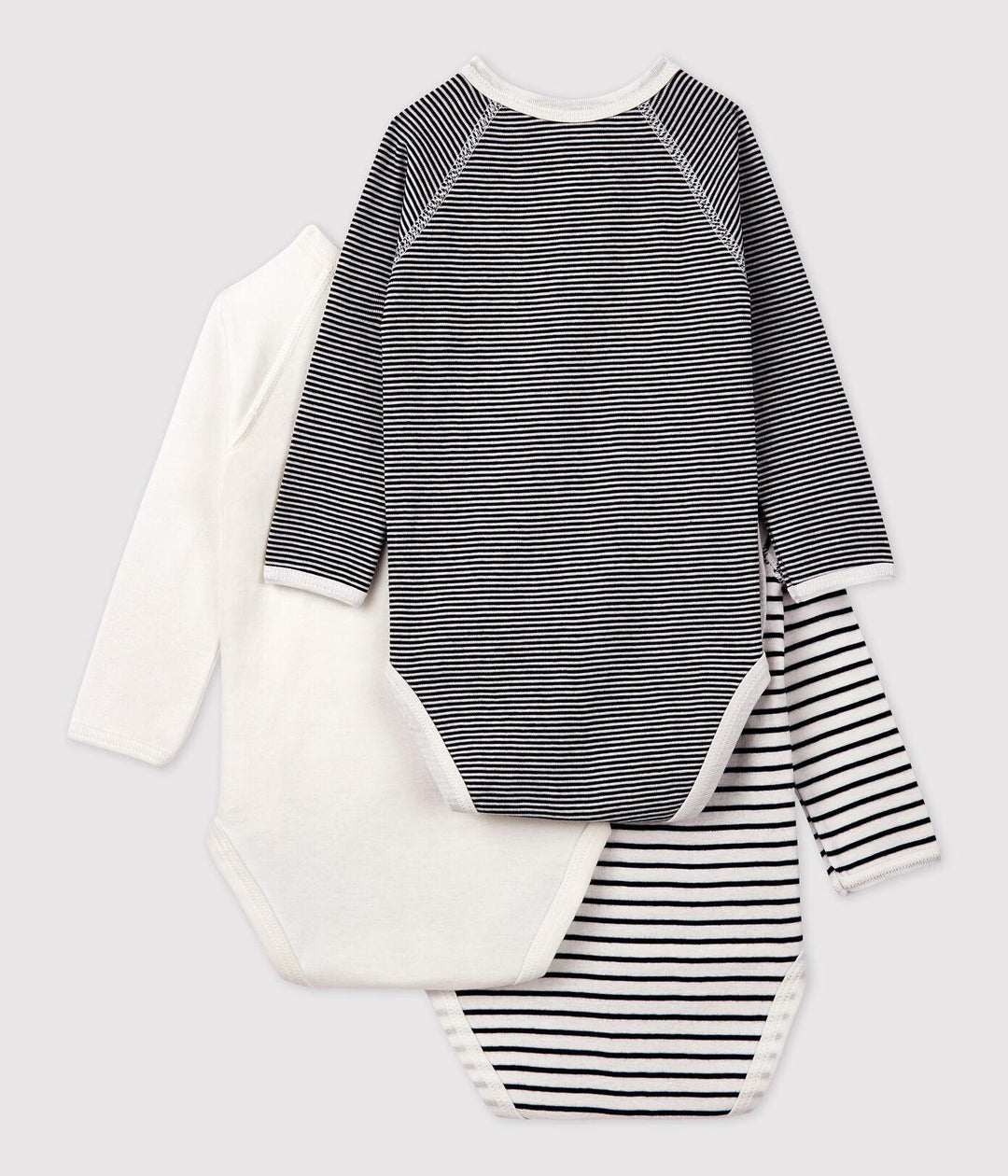 TRIO DI BODY NASCITA MANICA LUNGA BEBÈ 54219 00 PETIT BATEAU 