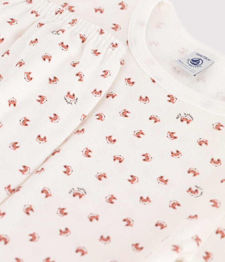 PIGIAMA BAMBINO UNISEX IN COTONE MOTIVO VOLPE A08YS 01 PETIT BATEAU 