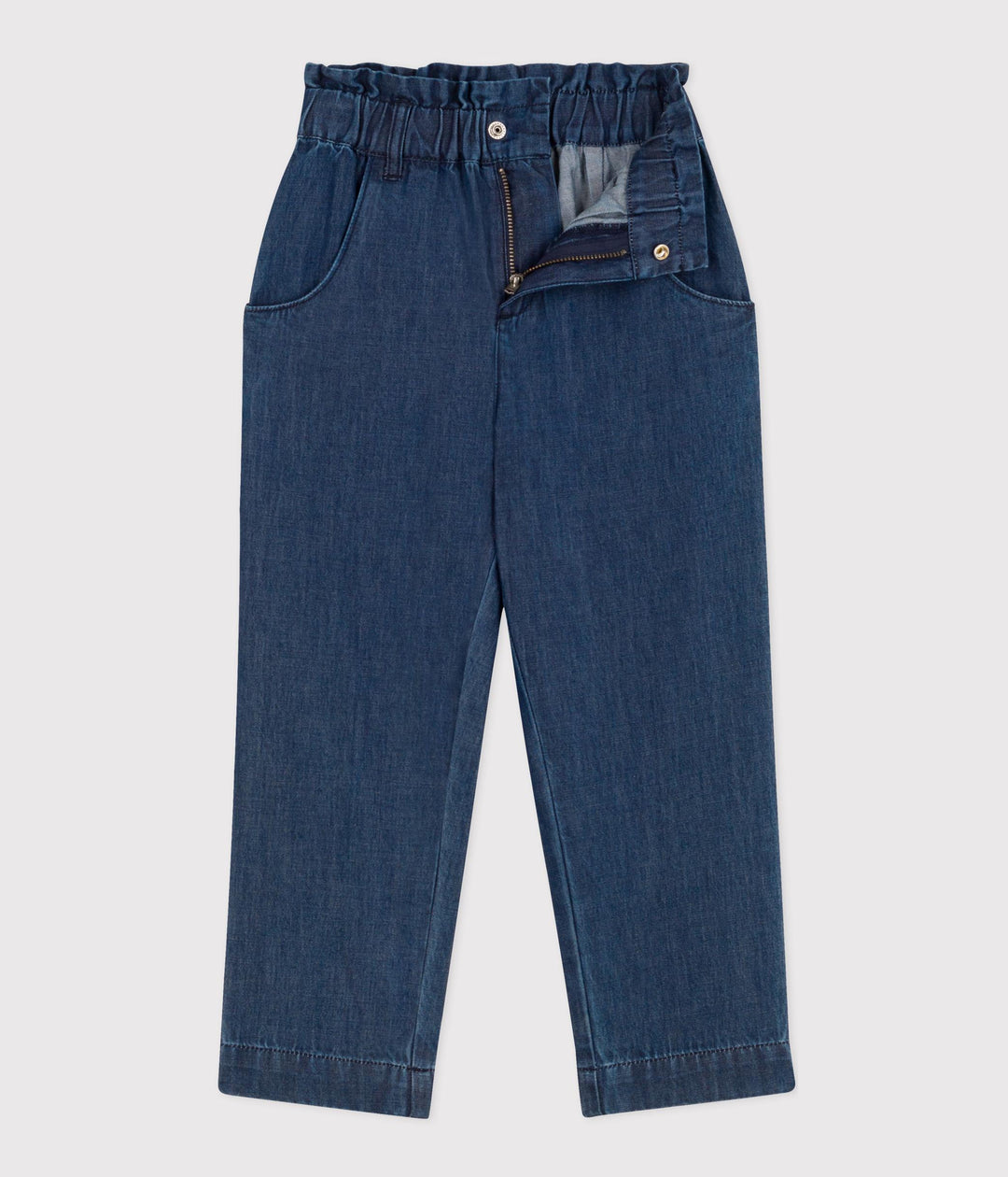 PANTALONI DRITTI IN DENIM LEGGERO BAMBINA A09ND 01 PETIT BATEAU 