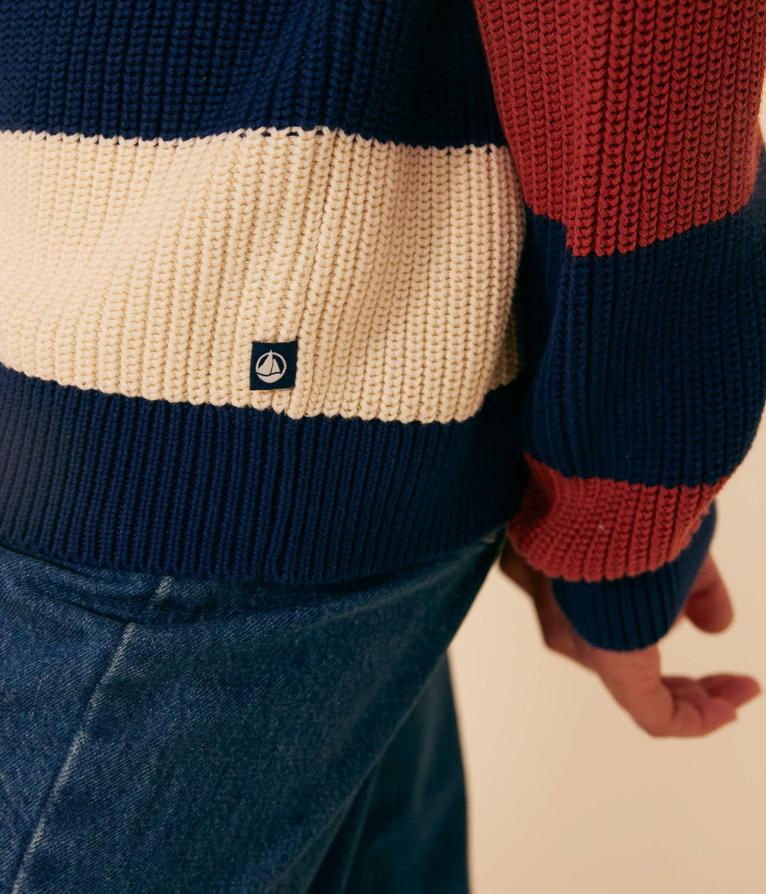 MAGLIONE IN COTONE RIGATO DONNA A09JX 01 PETIT BATEAU 