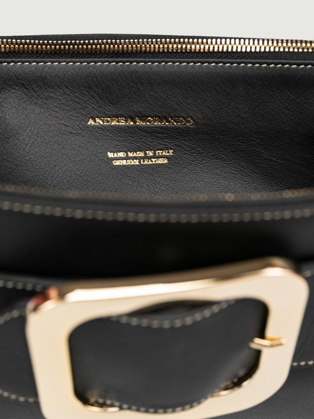 BORSA TRACOLLA IN PELLE NERA MEGHAN NERO ANDREA MORANDO 