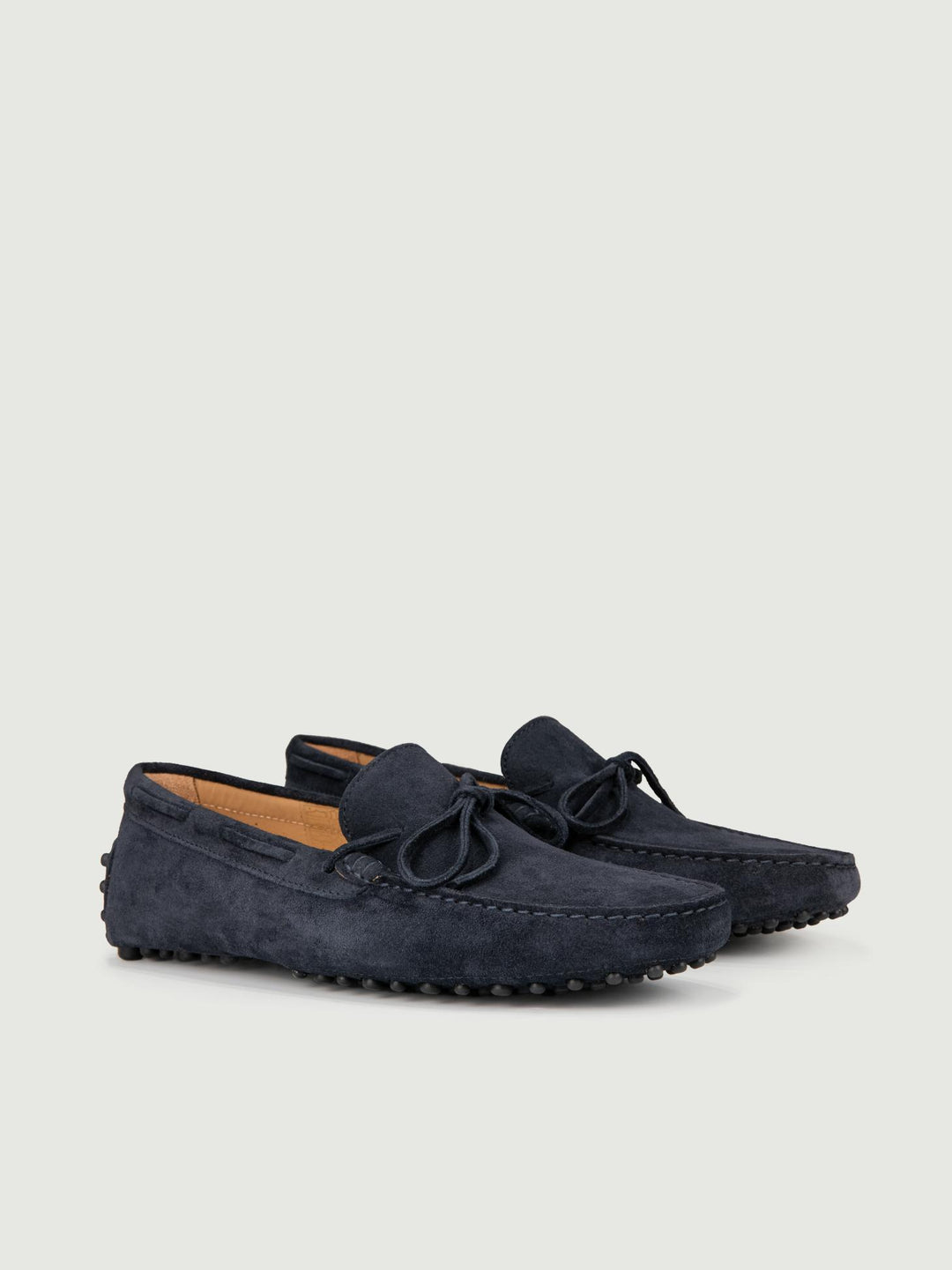 Mocassino gommini in pelle scamosciata navy KALEIDO 419 ANDREA MORANDO 
