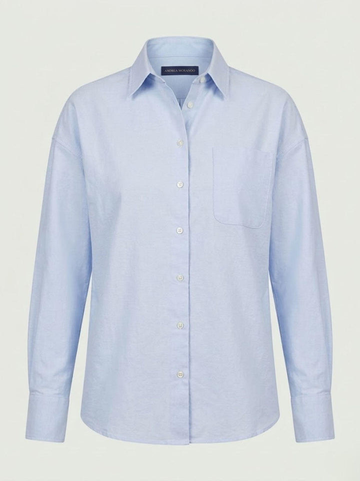 Camicia in cotone celeste GINEVRA AZZURRA ANDREA MORANDO 