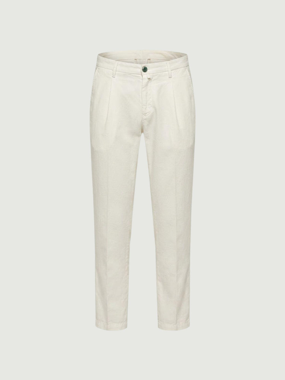Pantalone chino in lino e cotone bianco P-TONY 1150 ANDREA MORANDO 
