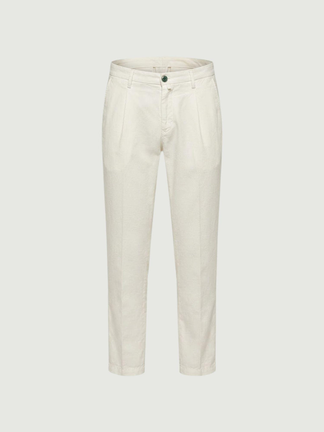 Pantalone chino in lino e cotone bianco P-TONY 1150 ANDREA MORANDO 