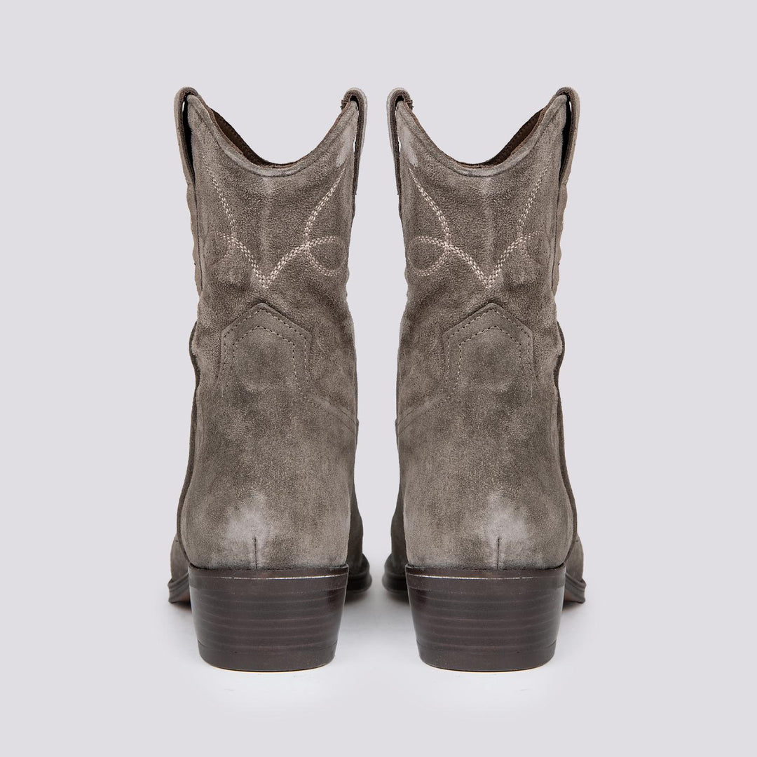 STIVALETTO TEXANO IN CAMOSCIO GRIGIO 2235 SILK TAIGA ALPE 