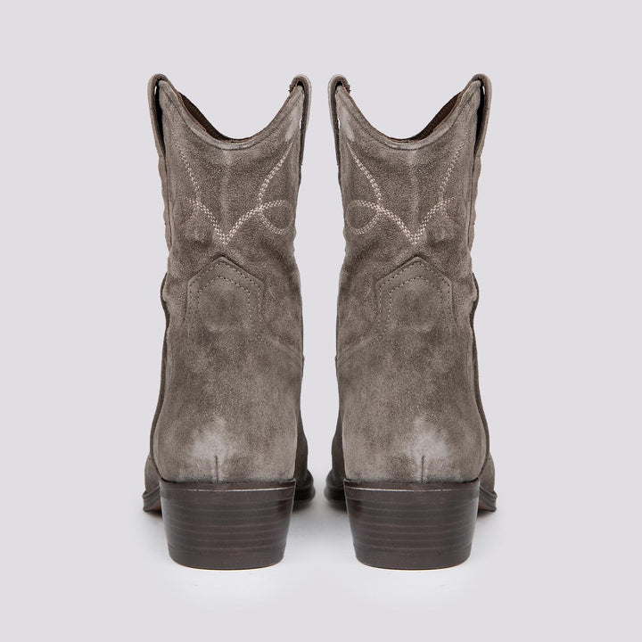STIVALETTO TEXANO IN CAMOSCIO GRIGIO 2235 SILK TAIGA ALPE 