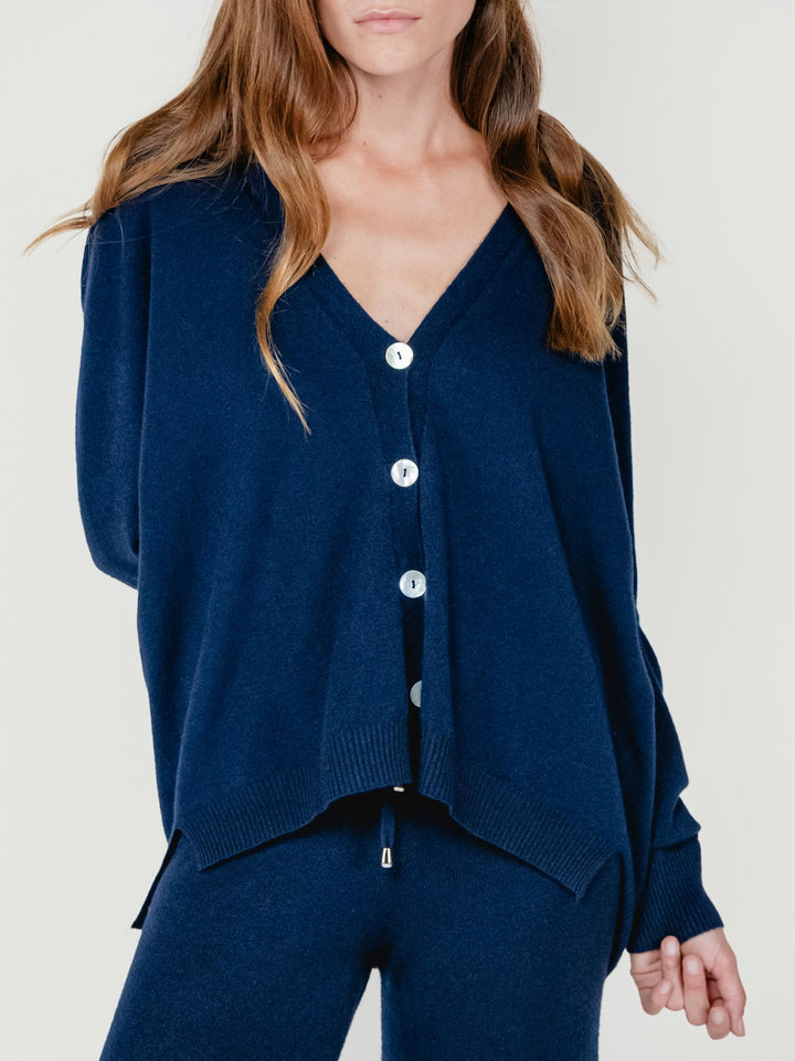 CARDIGAN CON BOTTONI BLU 022031 0115 BIMOR 
