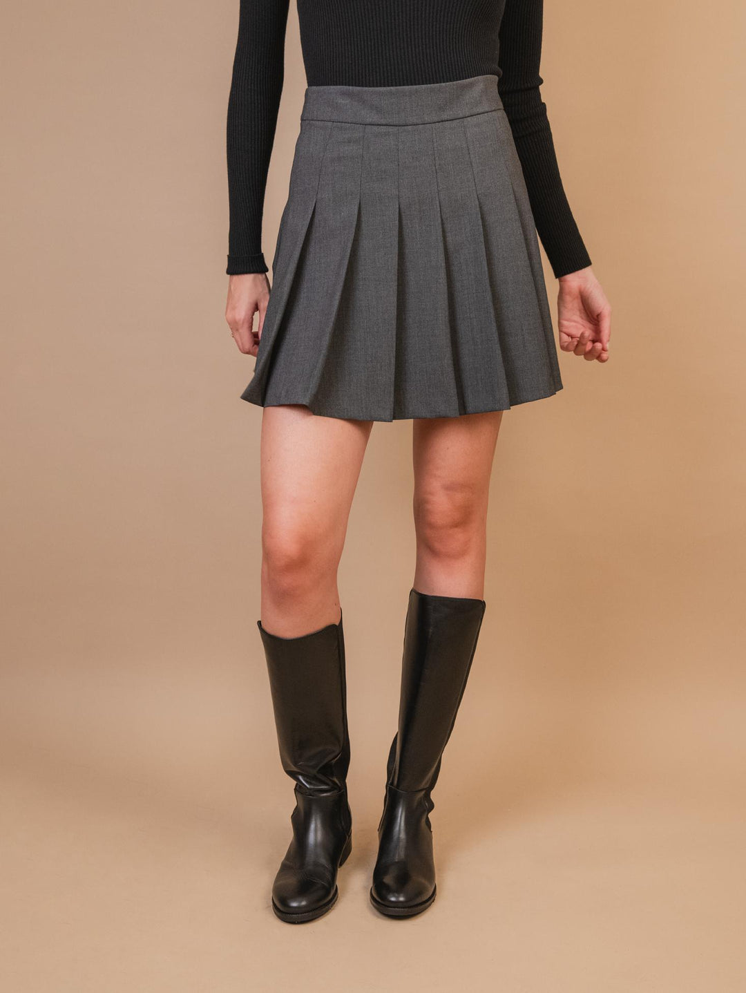 GONNA A BALZE IN TESSUTO GRIGIO ANTRACITE 4041/2733 625 ANDREA MORANDO 