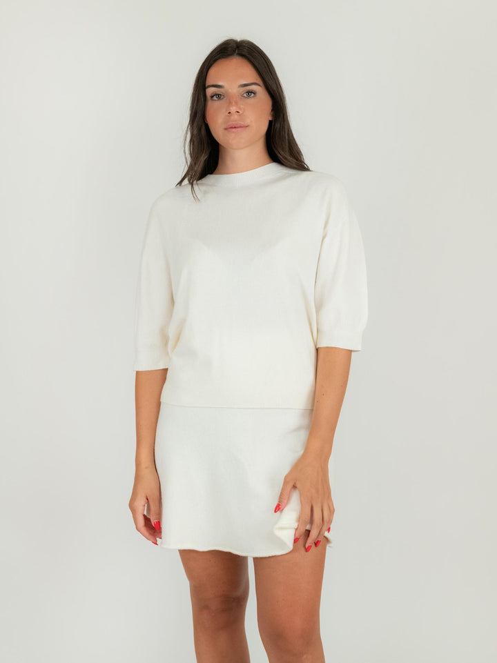 MAGLIA CON MANICHE A 3/4 PANNA 0520/104 0248 BIMOR 