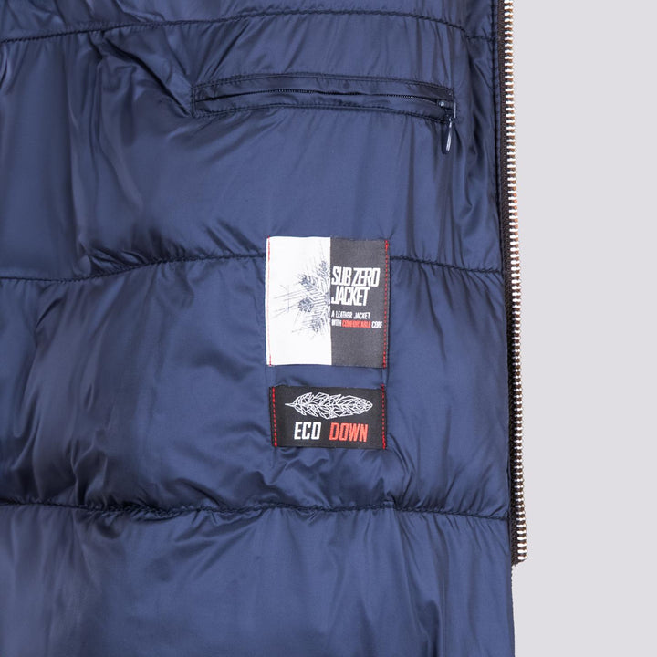 GIUBBOTTO IMBOTTITO IN CAMOSCIO MARRONE "ELVIS" ELVIS 06 JACK LEATHER 