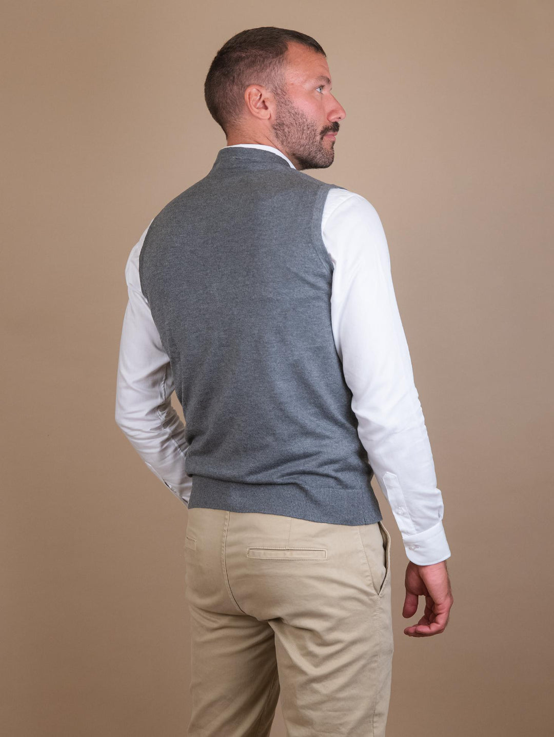 GILET CON BOTTONI grigio 3002900 106 ANDREA MORANDO 