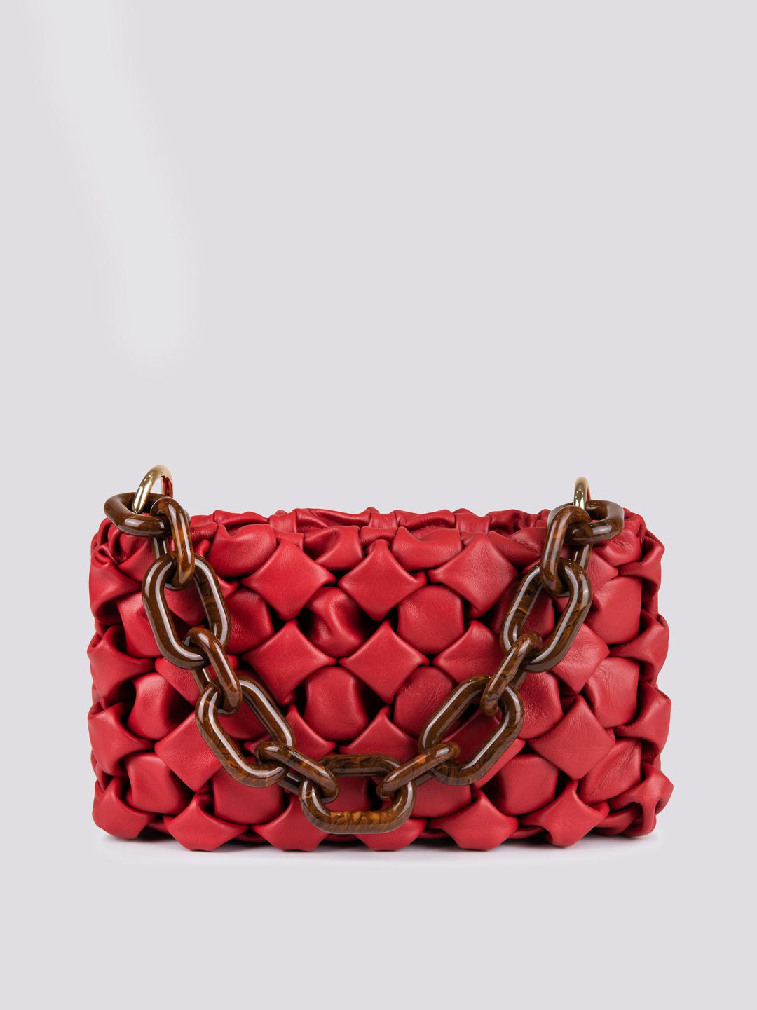 Borsa Curly In Pelle Intrecciata Bordeaux CURLY BORDEAUX BIMOR 