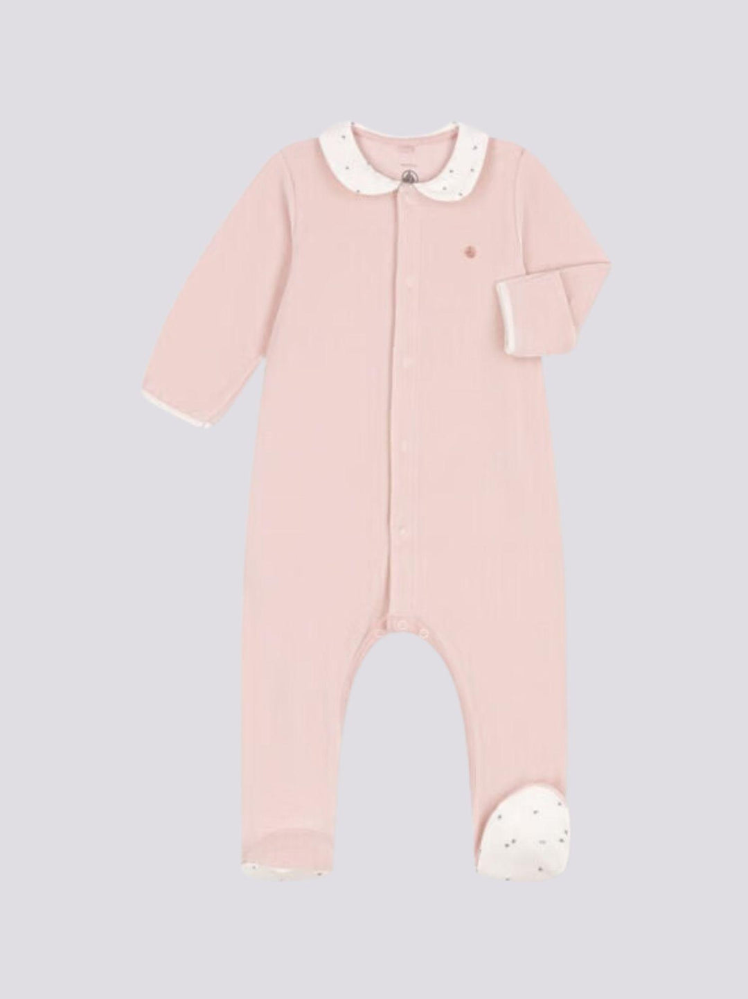 PIGIAMA BEBÈ IN CINIGLIA ROSA A09GJ 01 PETIT BATEAU 