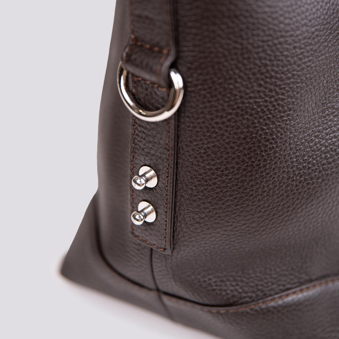 BORSONE DA VIAGGIO IN PELLE MARTELLATA MARRONE ATLA 06 JACK LEATHER 