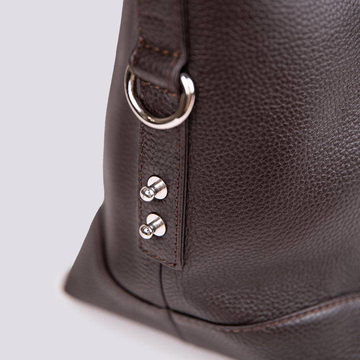 BORSONE DA VIAGGIO IN PELLE MARTELLATA MARRONE ATLA 06 JACK LEATHER 