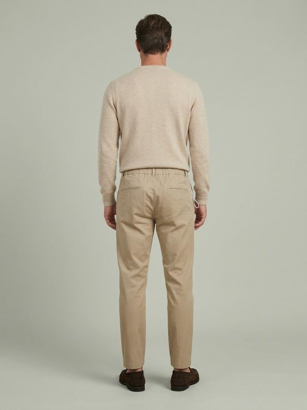Pantalone chino in cotone beige BU26S33PAPA1461TWILL 114 ANDREA MORANDO 