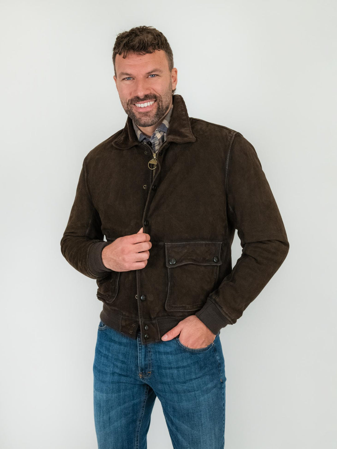 GIACCA OTTAVIANO IN CAMOSCIO E VELLUTO OTTAVIANO 06 JACK LEATHER 