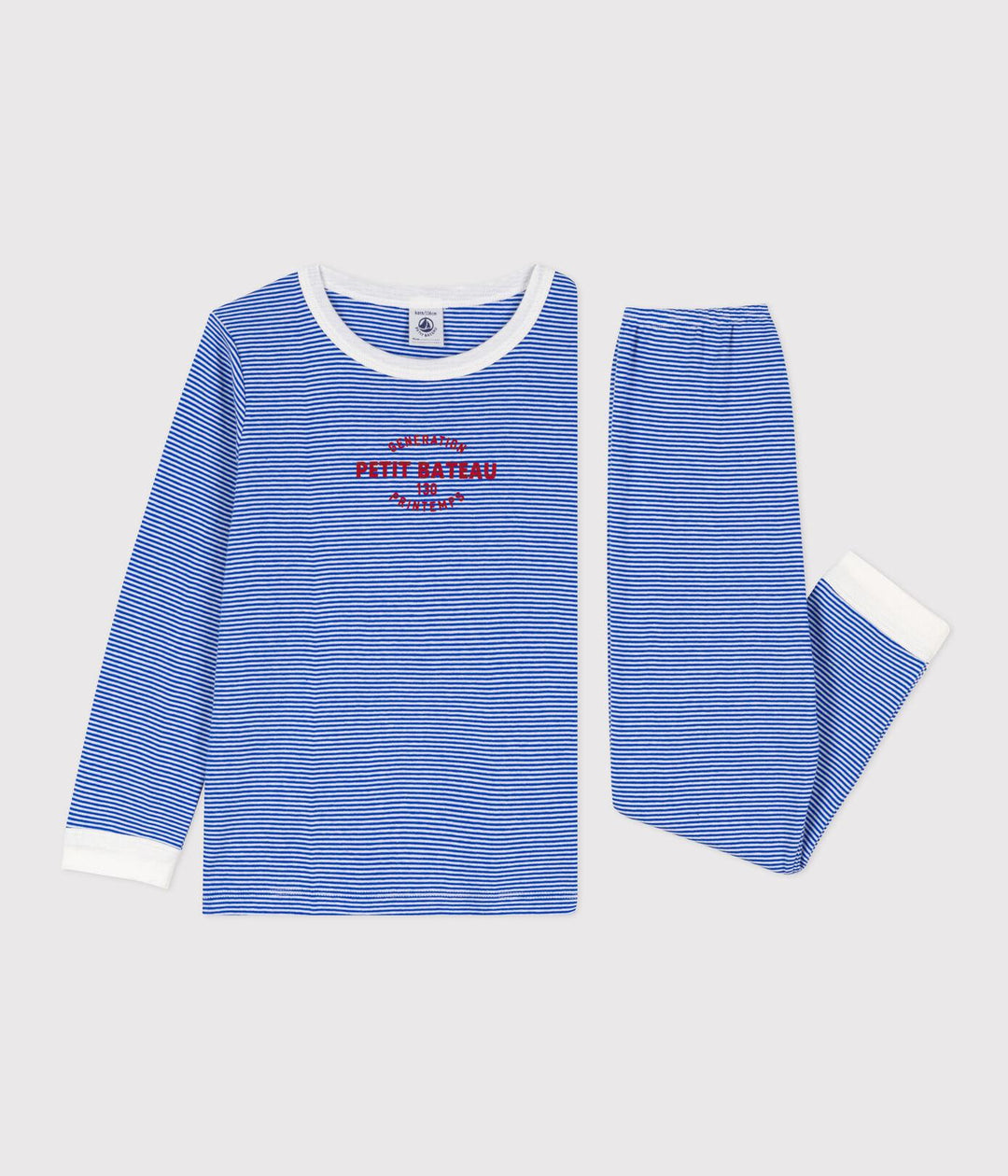 PIGIAMA MILLERIGHE IN COTONE BAMBINA/BAMBINO A080D 02 PETIT BATEAU 