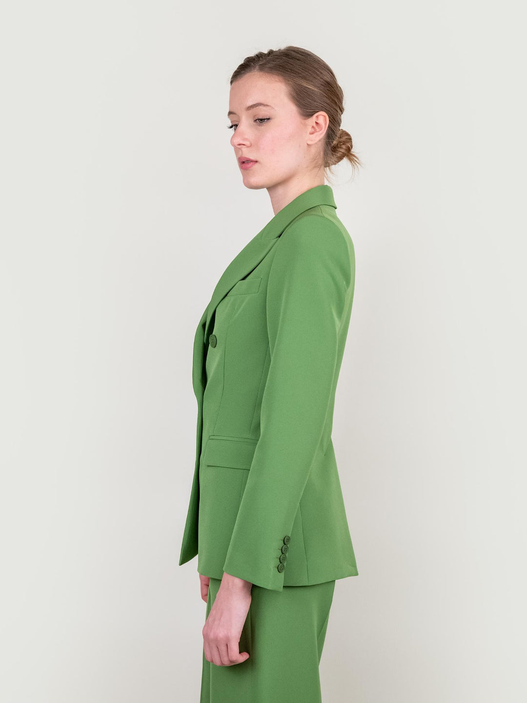 BLAZER DOPPIOPETTO IN TESSUTO VERDE 113877 VERDE ANDREA MORANDO 