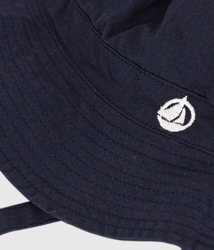 CAPPELLINO BOB BEBÈ IN TWILL Blu A09HV 01 PETIT BATEAU 