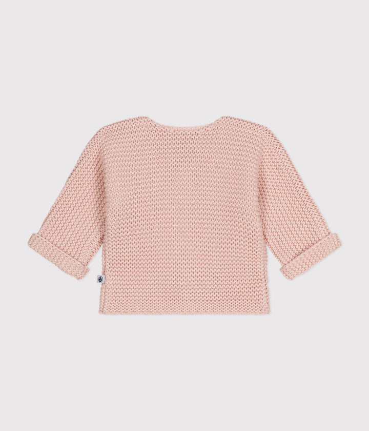 CARDIGAN IN TRICOT A PUNTO LEGACCIO PER BEBÈ A09J2 01 PETIT BATEAU 