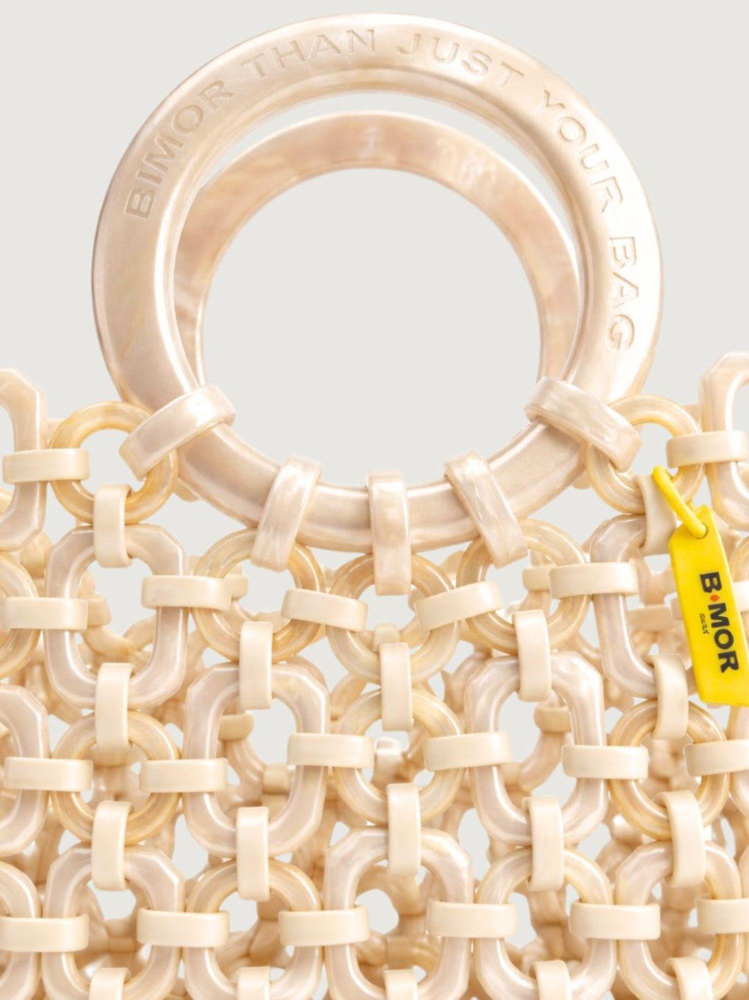 Borsa a mano Doll in resina silky pearl DOLL+BB BIANCO PERLA+ORO BIMOR 