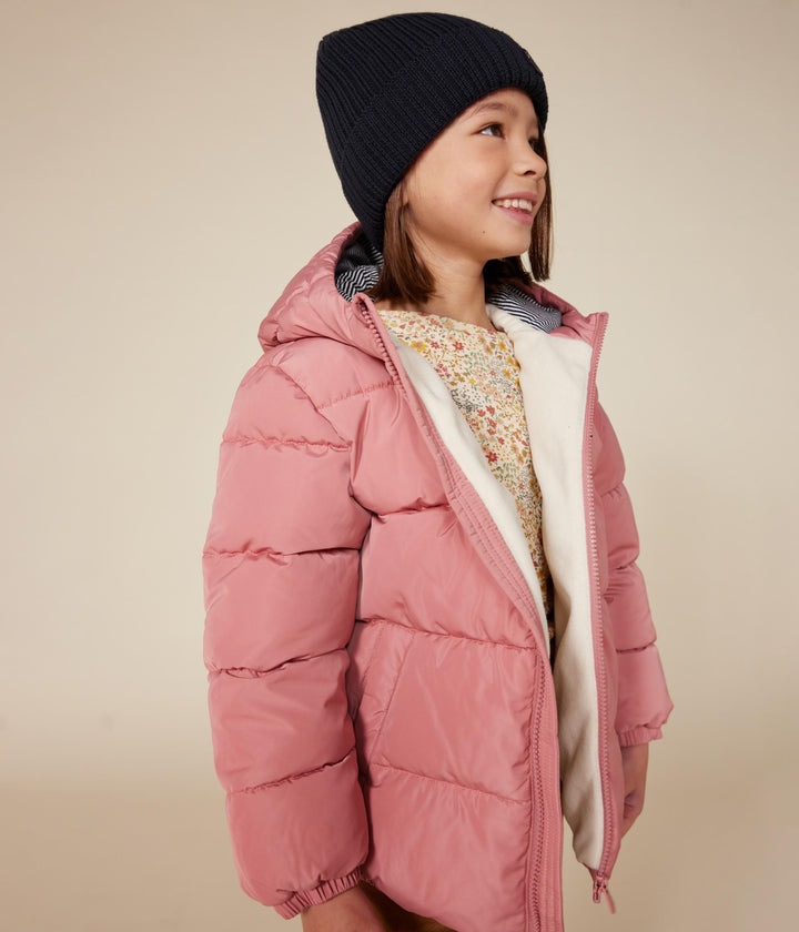 Piumino rosa in micropile bambina A0BBH 03 PETIT BATEAU 