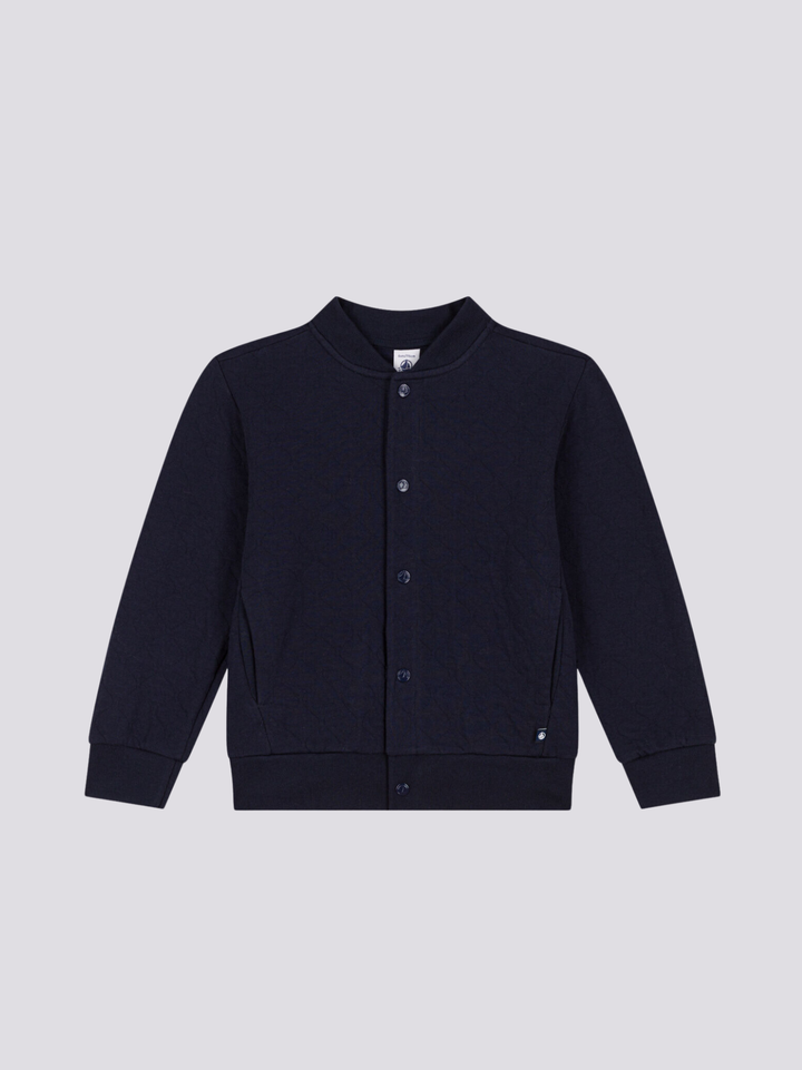 CARDIGAN IN TUBIQUE BAMBINO A080U 01 PETIT BATEAU 