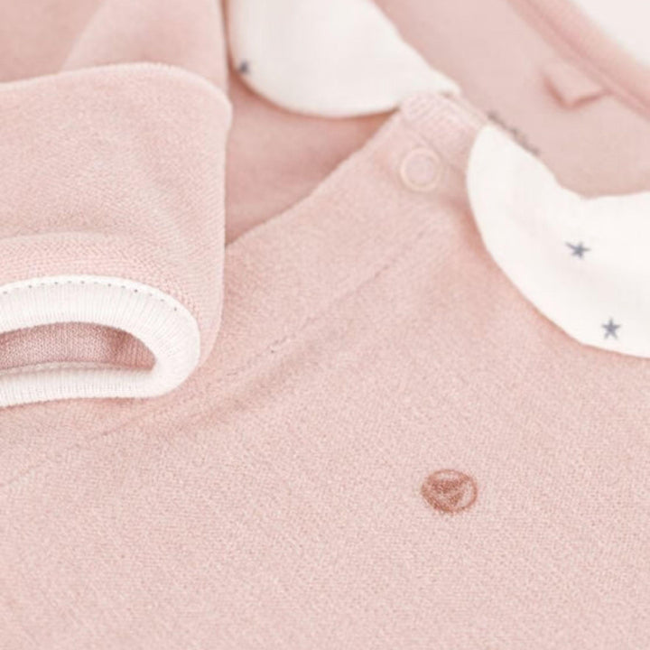 PIGIAMA BEBÈ IN CINIGLIA ROSA A09GJ 01 PETIT BATEAU 