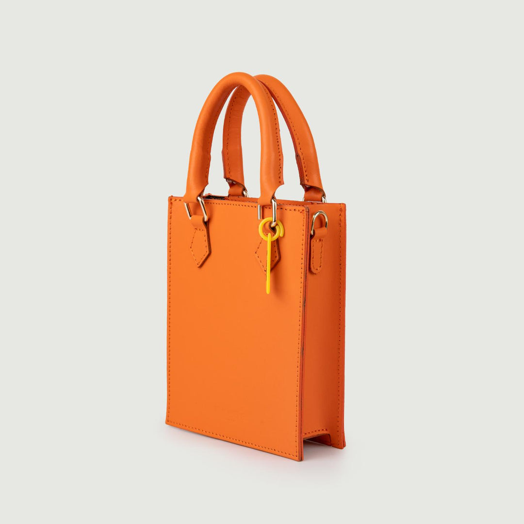 BORSA IN PELLE ARANCIO BABY BABY ARANCIONE BIMOR 