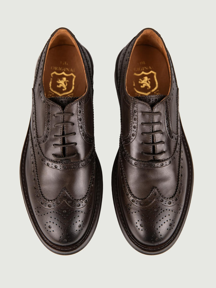 FRANCESINA IN PELLE MARRONE CODA DI RONDINE 080 T MORO SAXONE 