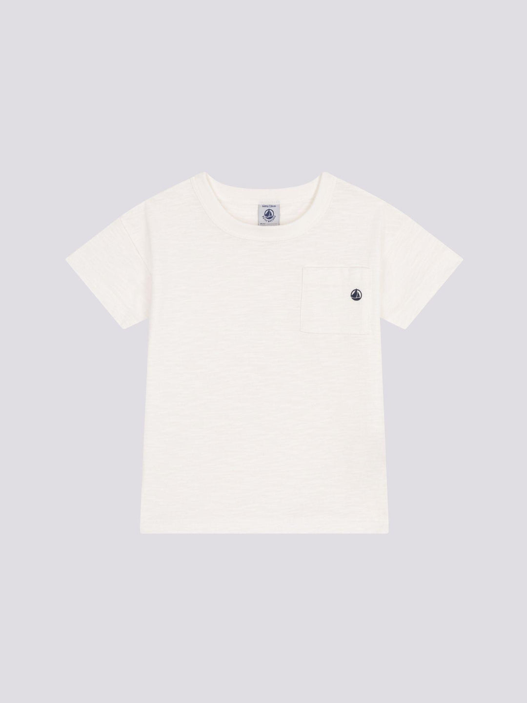 T-SHIRT BIANCA BAMBINO IN JERSEY FIAMMATO