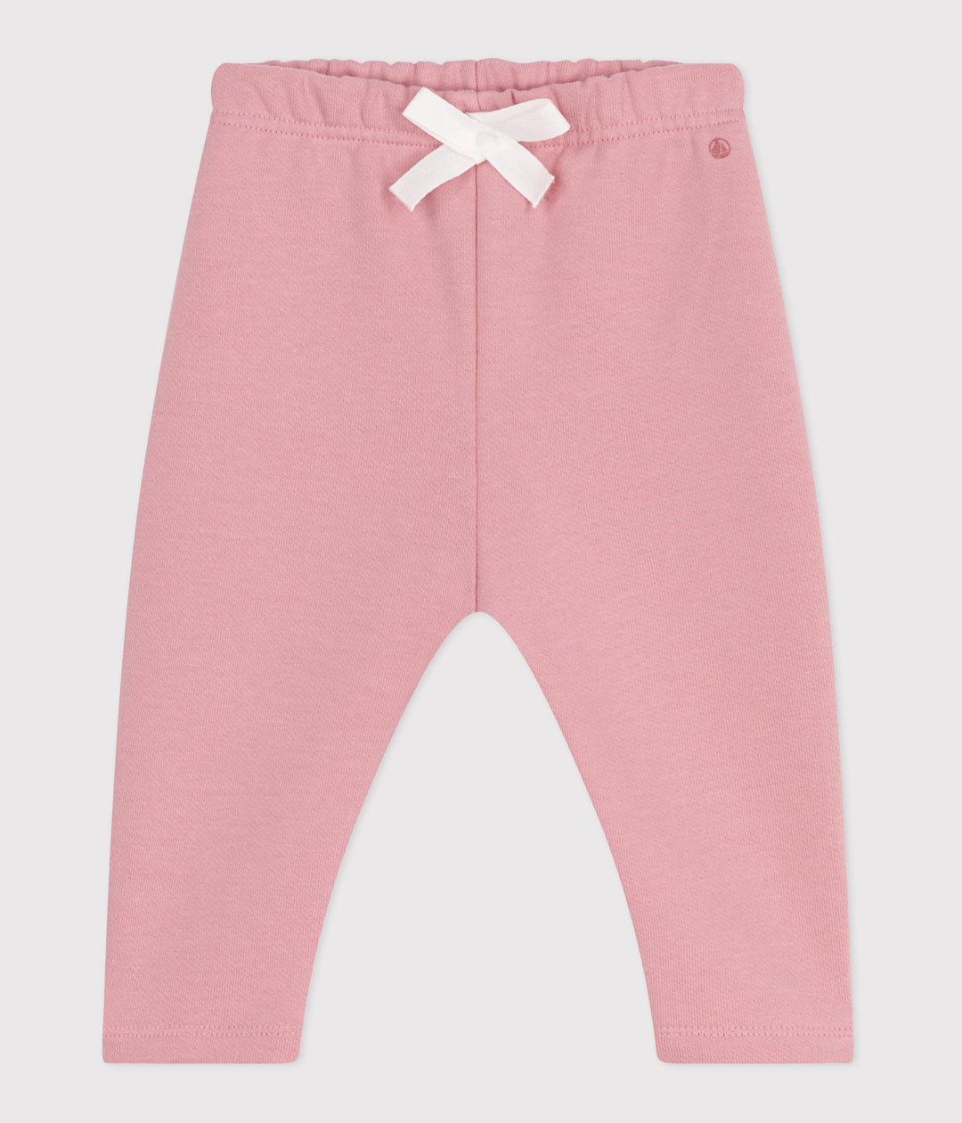 Joggers in cotone tinta unita rosa