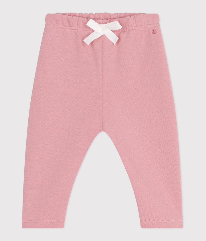 Joggers in cotone tinta unita rosa