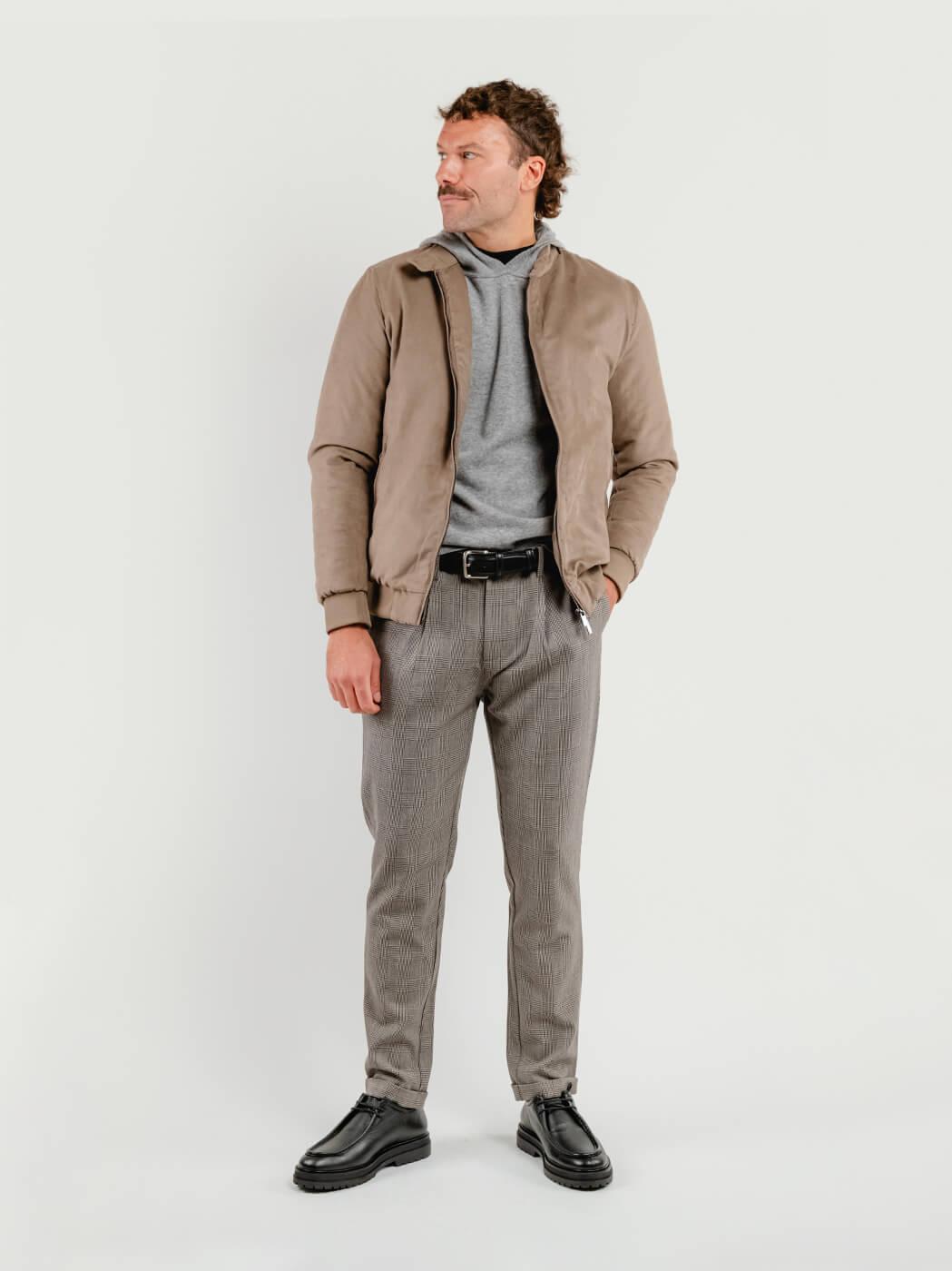 BOMBER IMBOTTITO IN ALCANTARA SABBIA BU26W06JKCOAT 114 ANDREA MORANDO 