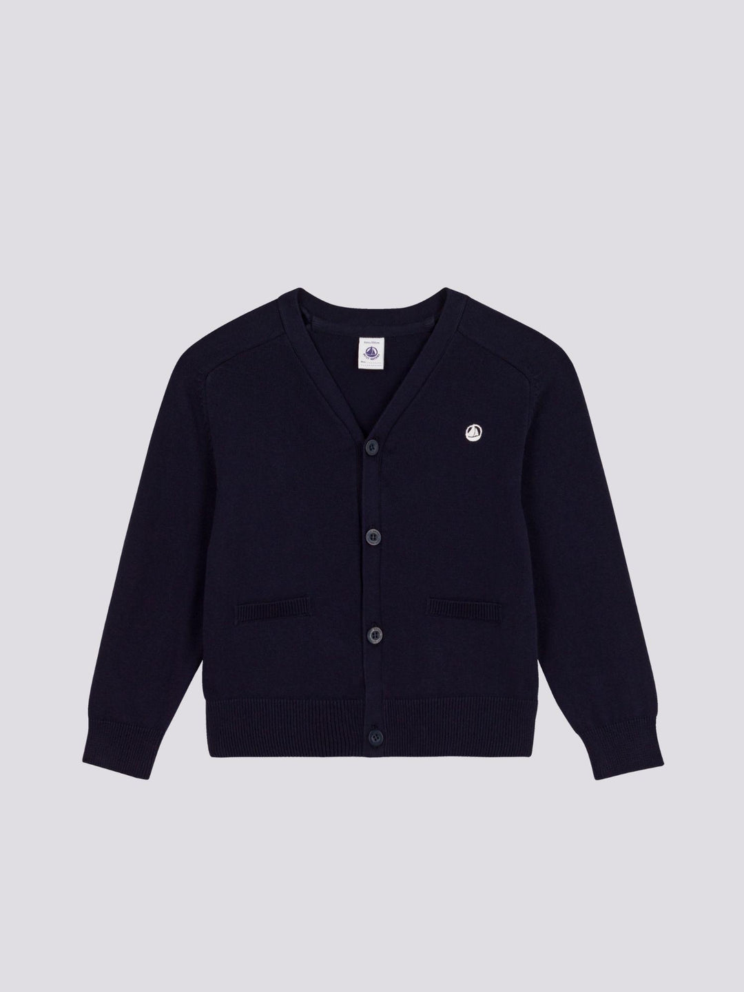 CARDIGAN IN COTONE BLU BAMBINO A09KL 01 PETIT BATEAU 