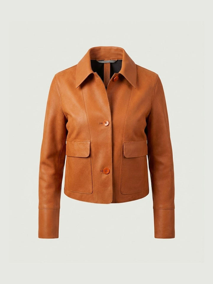 Giacca Malaga in nappa bonded terracotta MALAGA 53 JACK LEATHER 