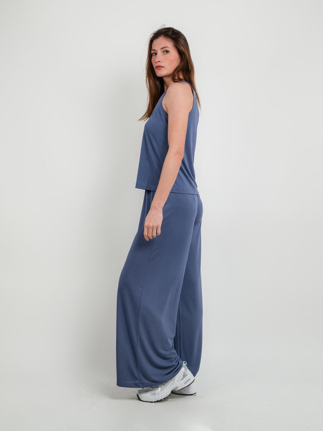 PANTALONI A PALAZZO BLUETTE 525LIXX517 INDIGO ANDREA MORANDO 