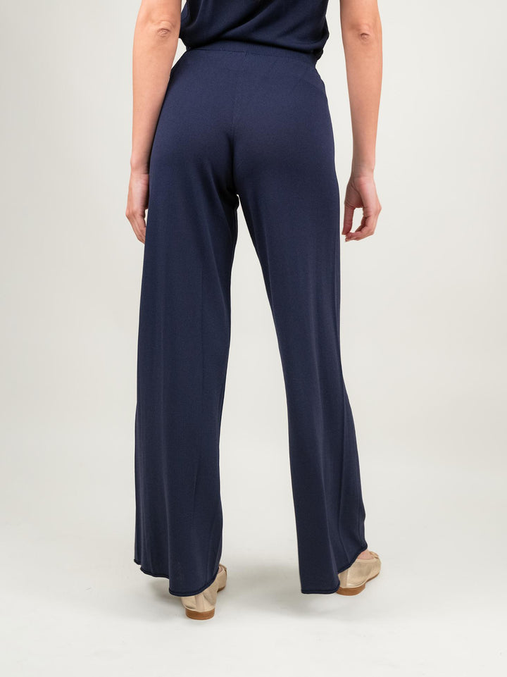 PANTALONE IN MAGLIA BLU 2670 BLU ANDREA MORANDO 