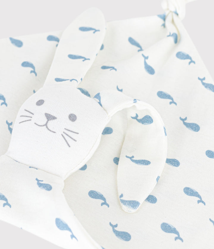 Doudou in cotone con balena stampata neonato A0E1R 01 PETIT BATEAU 