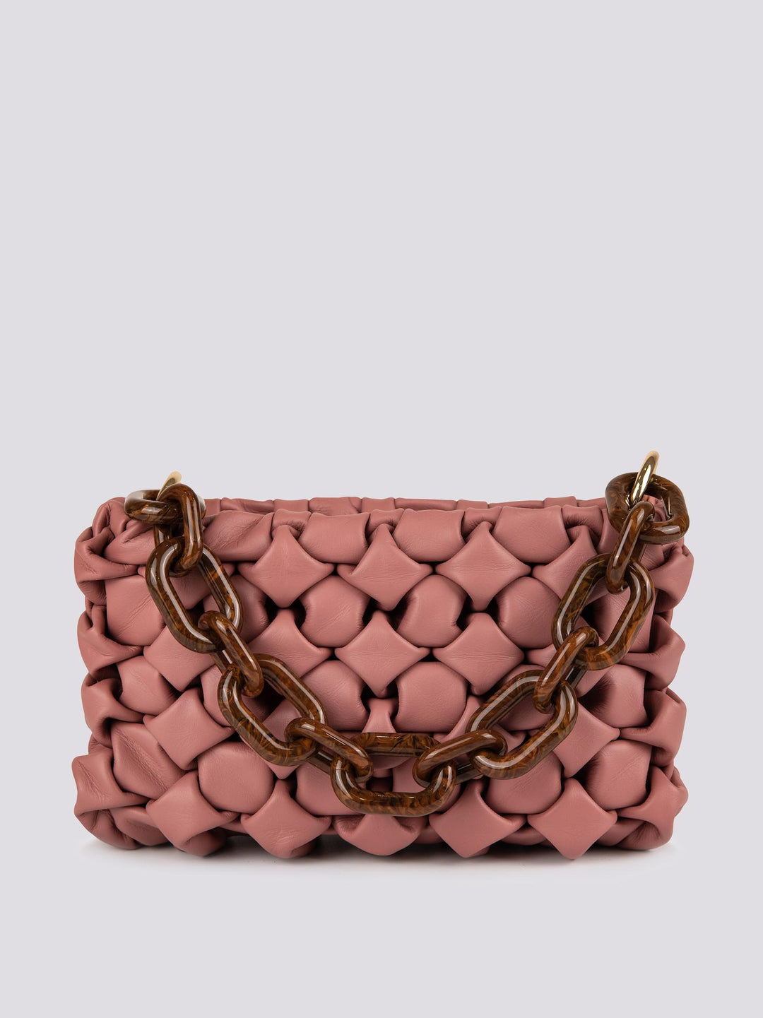 Borsa Curly In Pelle Intrecciata Rosa Antico CURLY ROSA ANTICO BIMOR 