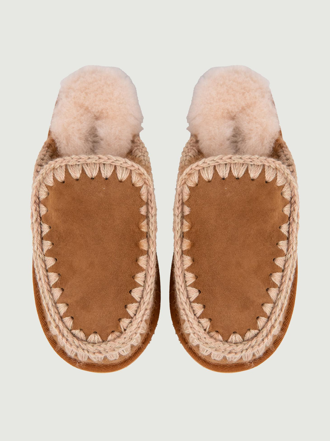 Pantofola Mou in pelle di montone Cognac FW10112 COG MOU 
