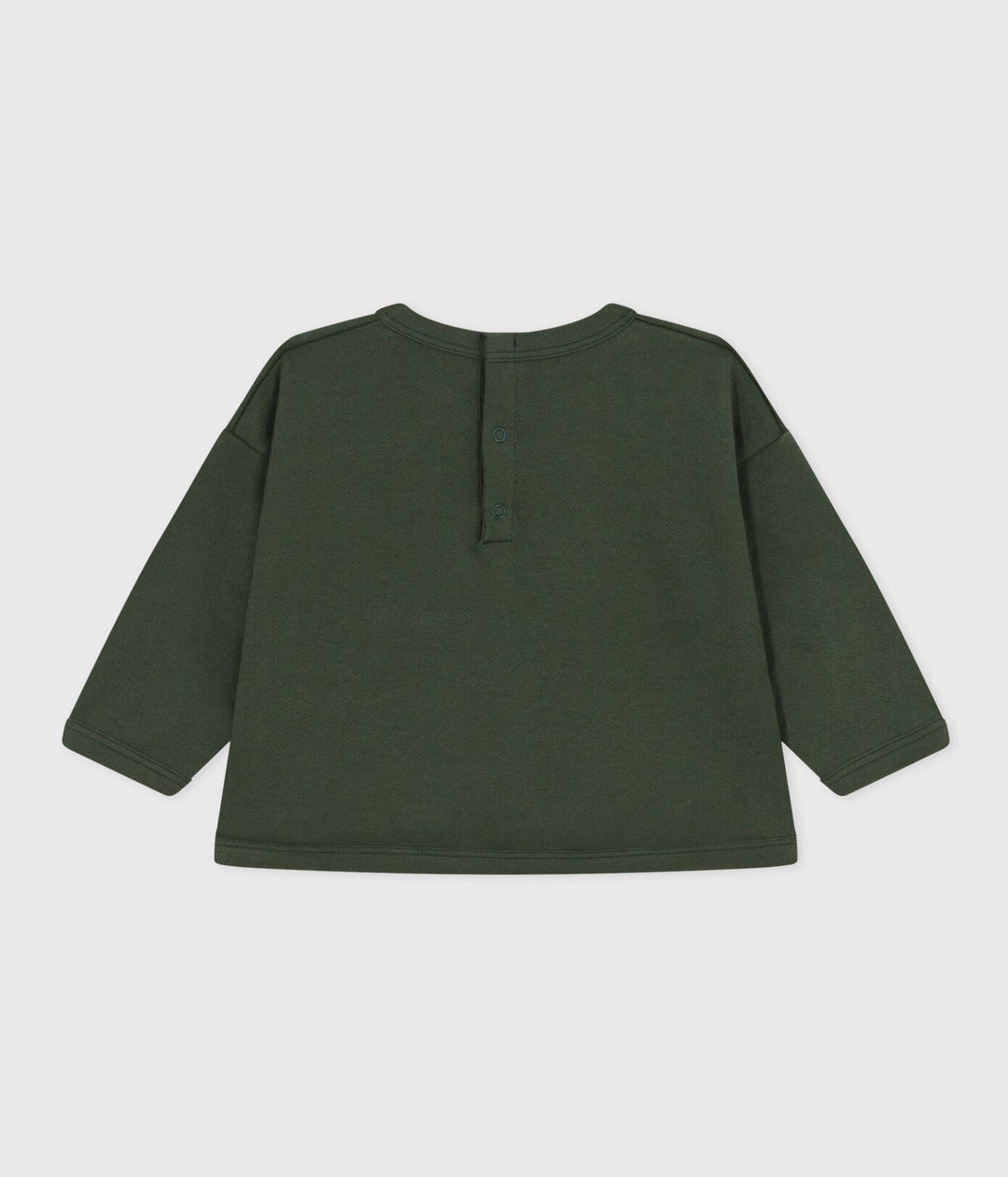 FELPA IN TESSUTO FELPATO VERDE A08PU 01 PETIT BATEAU 