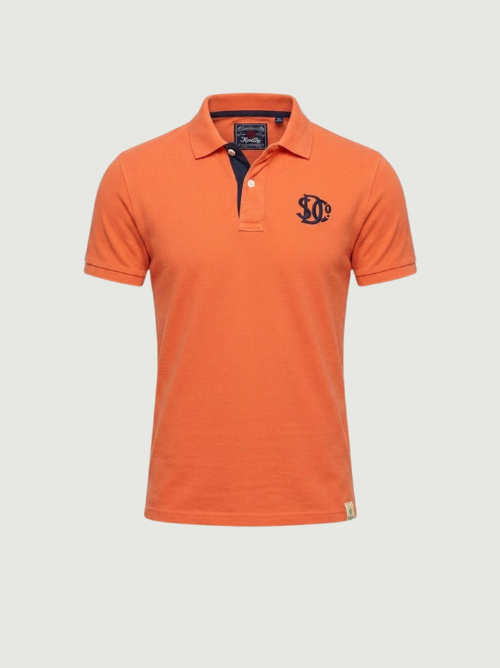 Polo piquet Monogram arancio navy M1110465A K1A SUPERDRY 
