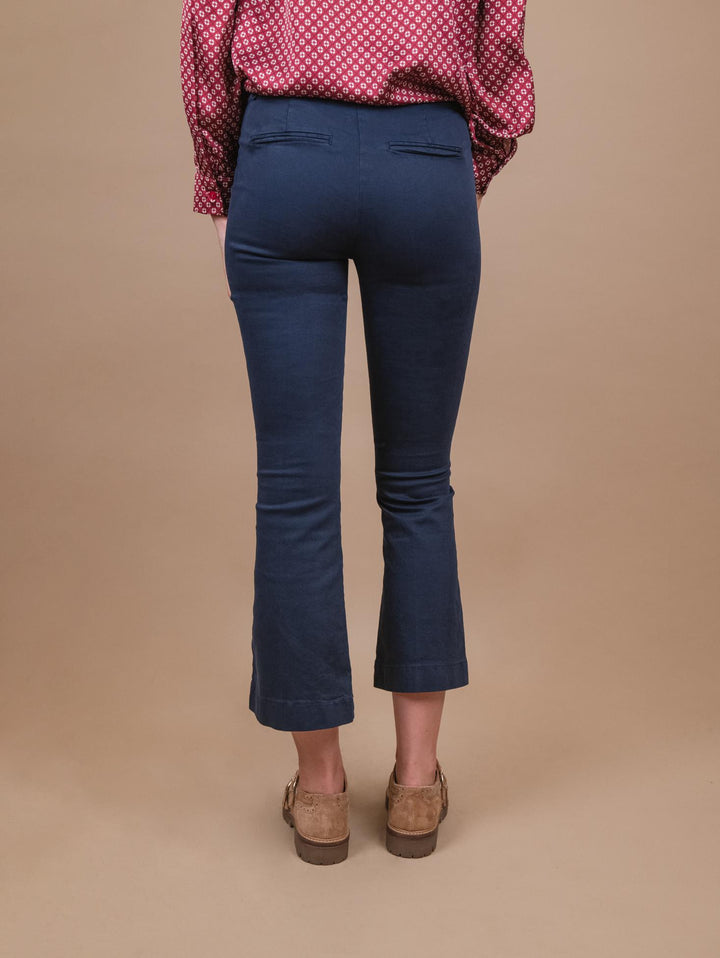 PANTALONE A TROMBETTA BLU 824JA 111 ANDREA MORANDO 