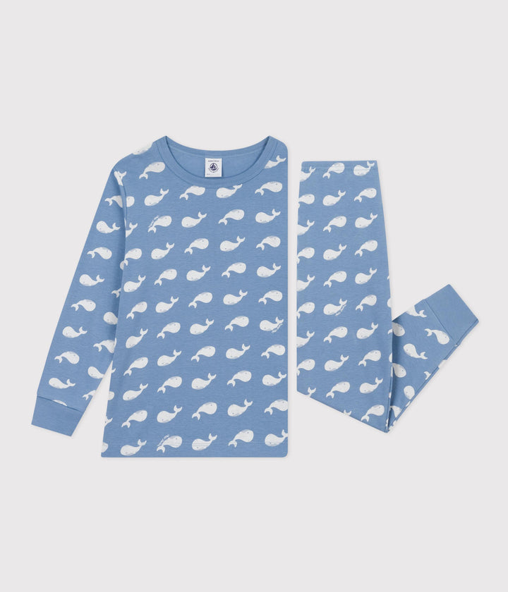 PIGIAMA IN COTONE FANTASIA BALENA BAMBINO A0ADS 01 PETIT BATEAU 