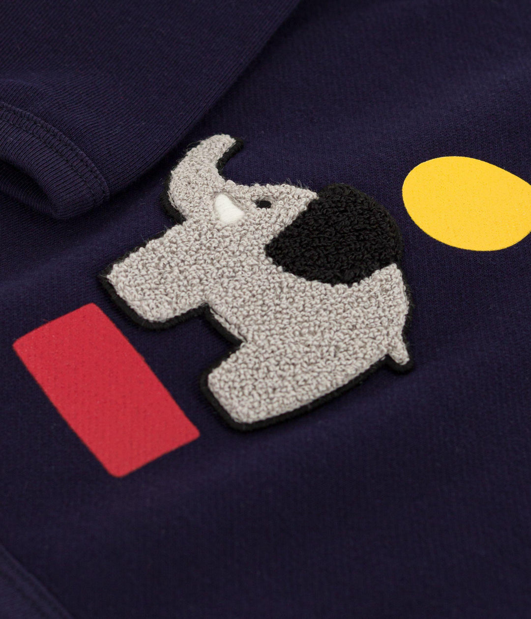 Felpa in cotone con elefante neonato A0EIP 01 PETIT BATEAU 