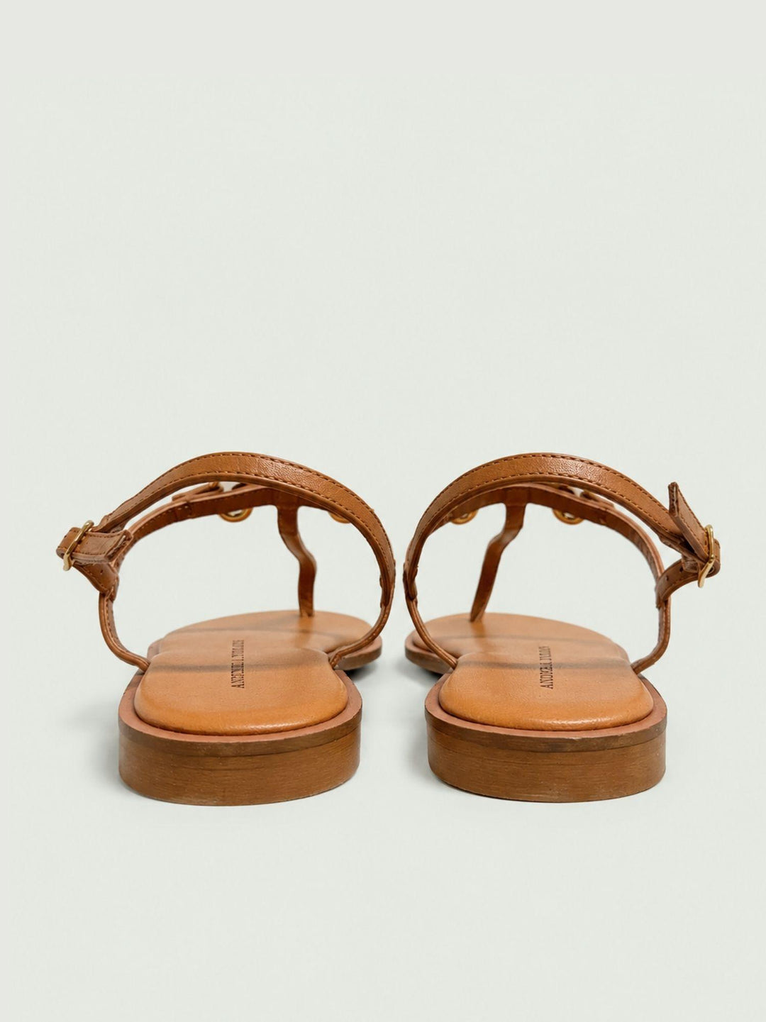 Sandalo infradito in pelle cuoio con morsetto bambù 1933 CUOIO ANDREA MORANDO 